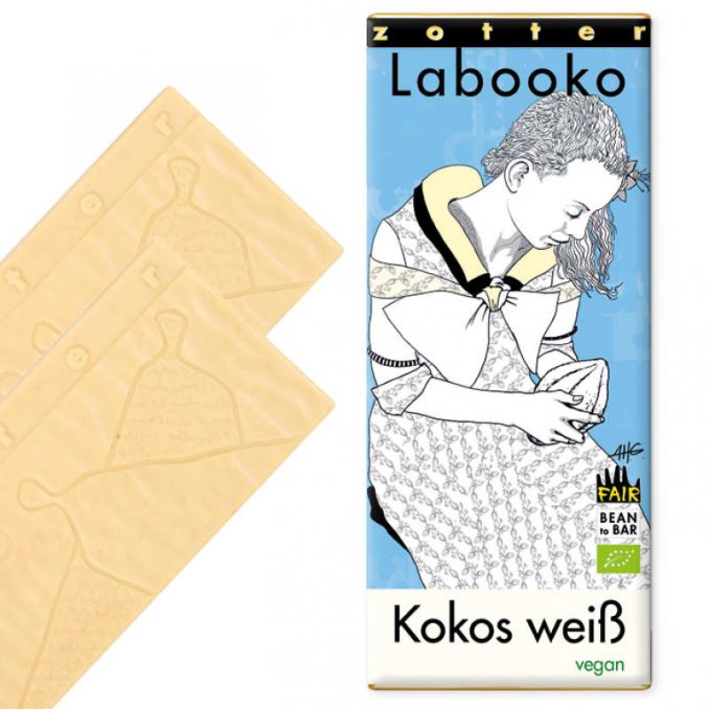 zotter čokoláda BIELA KOKOSOVÁ